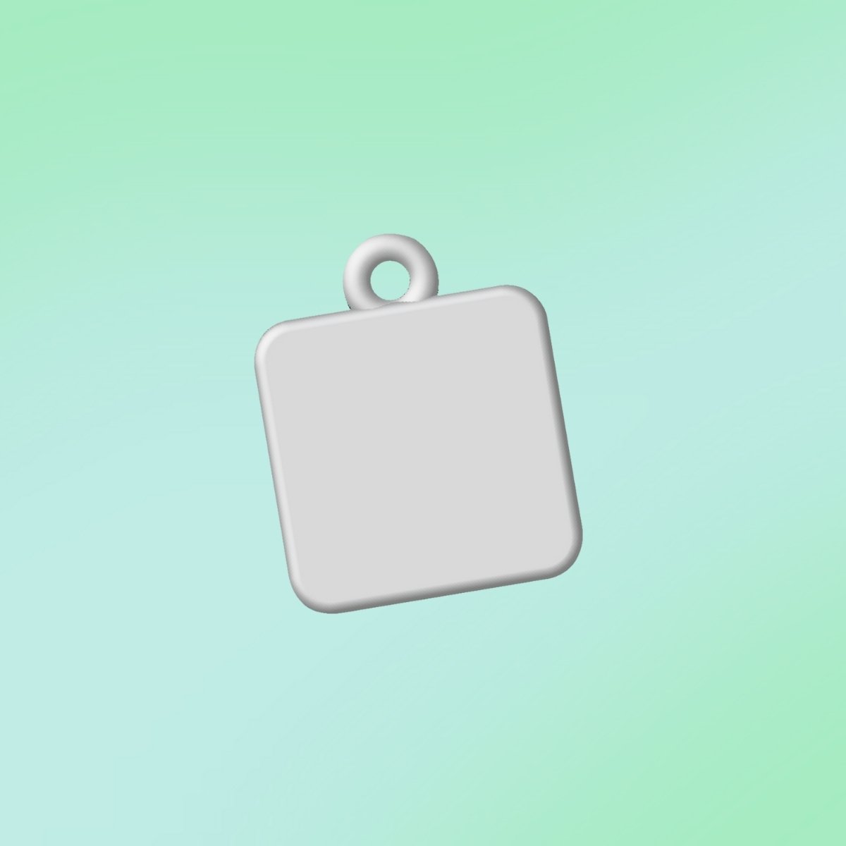 llavero cuadrado con ojal