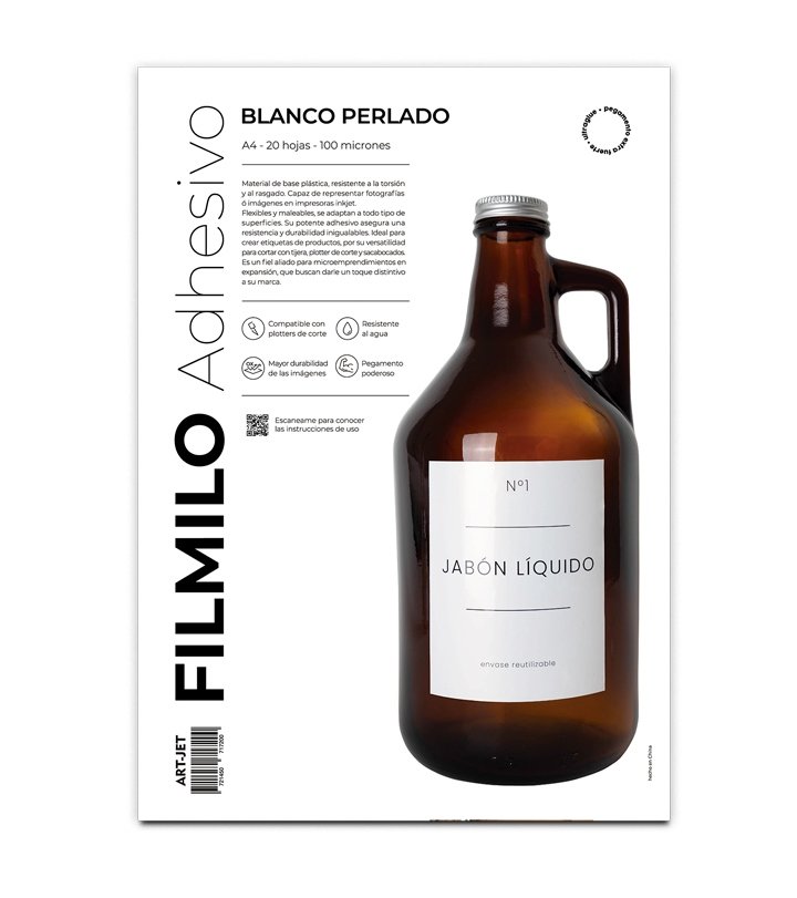 filmilo autoadhesivo a4 blanco perlado