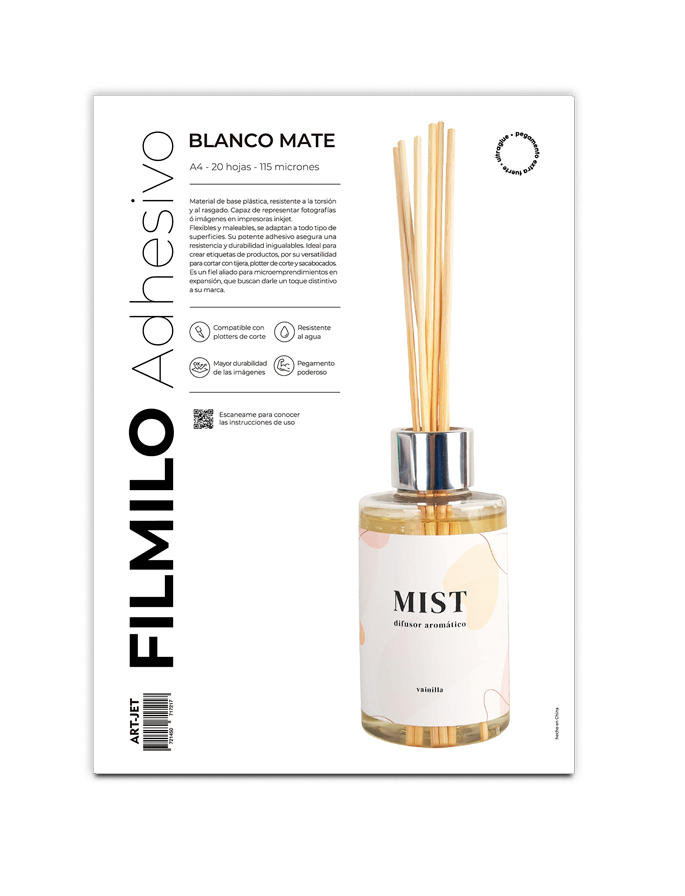 filmilo autoadhesivo a4 blanco mate