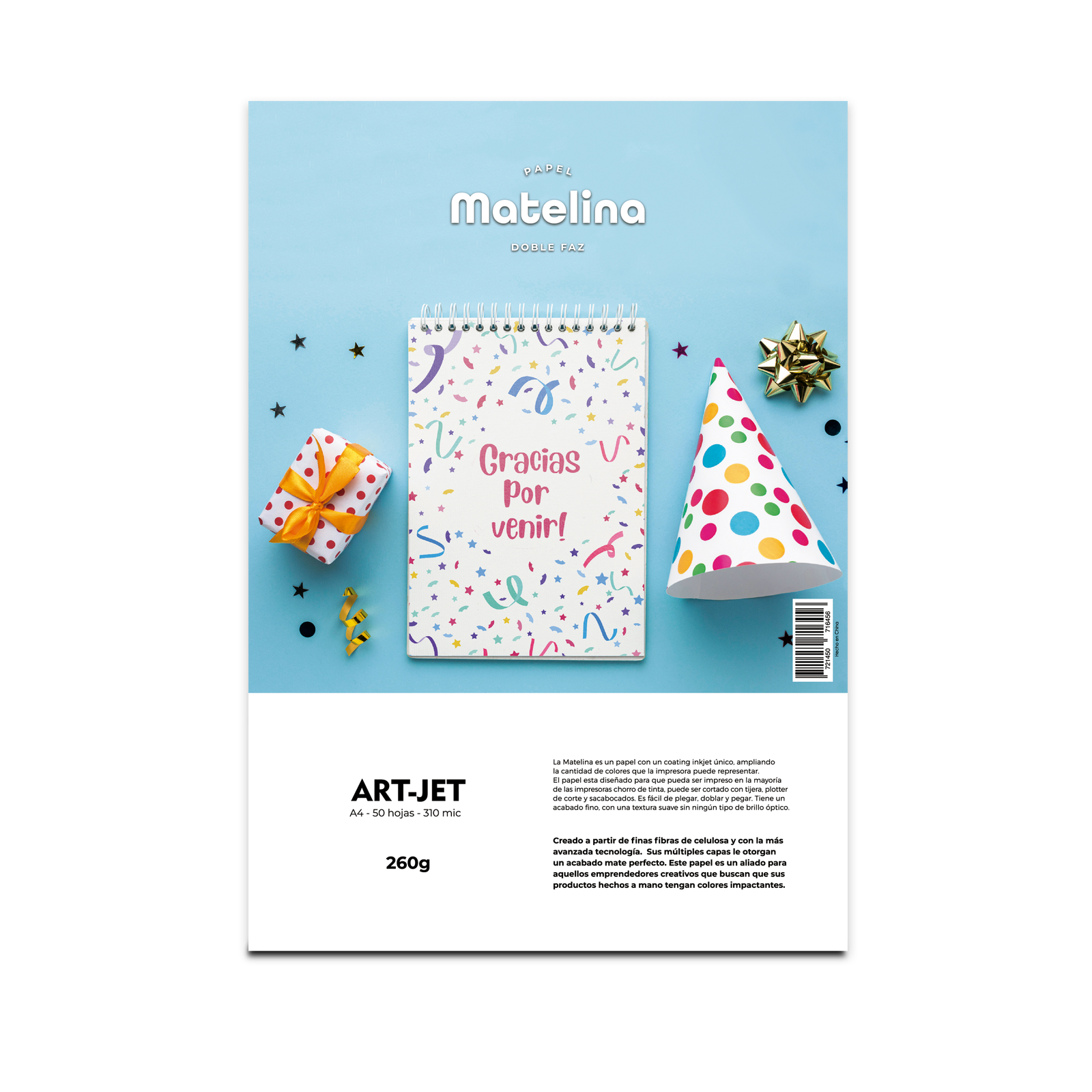 papel matelina doble faz a4 260gr