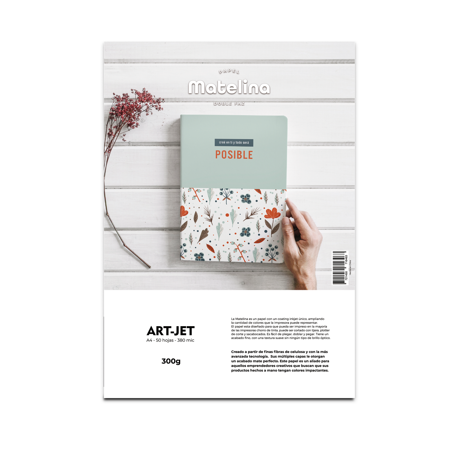papel matelina doble faz a4 300gr