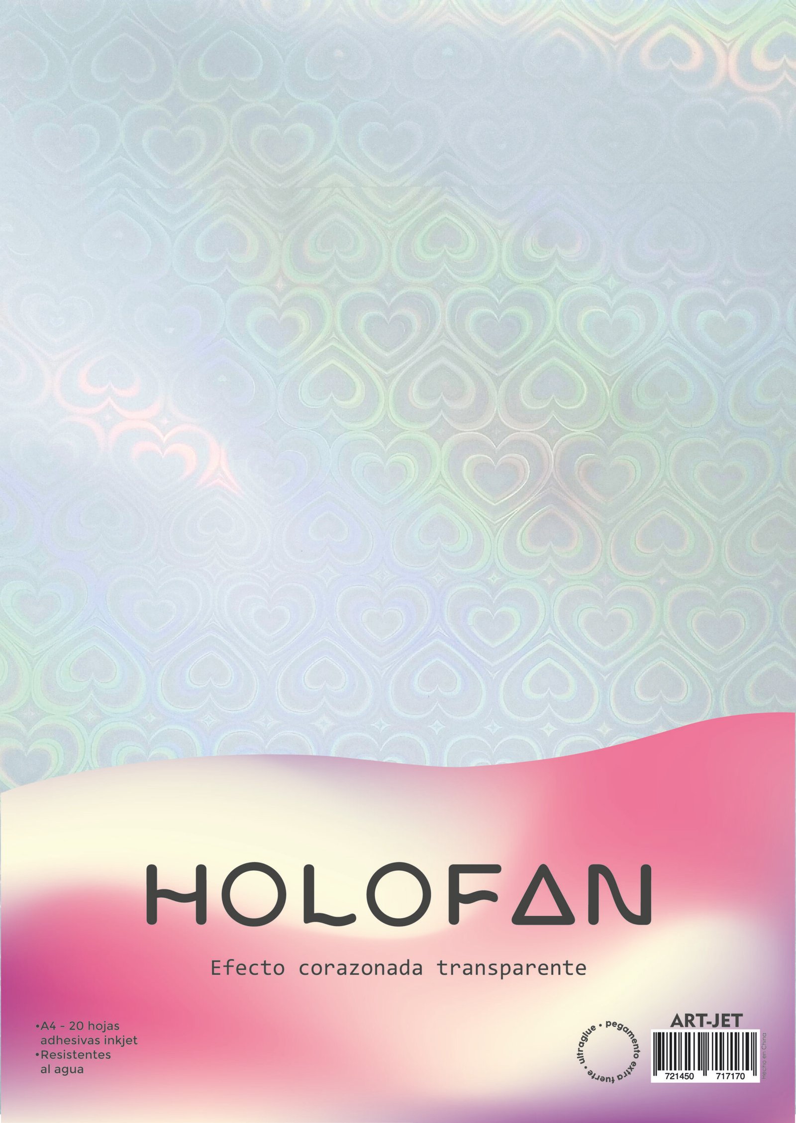 holofan a4 corazonada transparente