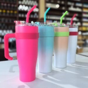 Vaso Acero Con Sorbete 1.2lt [SKU: 002230]