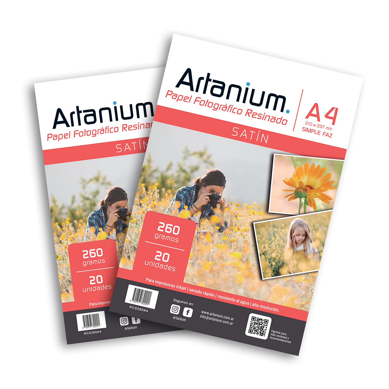 papel fotográfico resinado satín a4 260gr