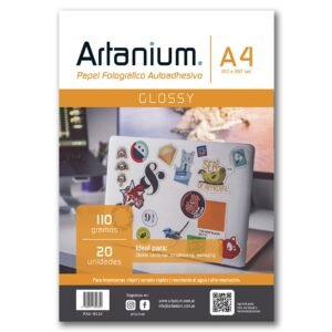 papel autoadhesivo glossy a4 110gr