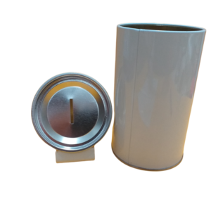 Lata Alcancia Blanca 14 x 8 [SKU: 001017]