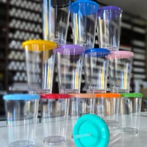 Vaso Cristal Tapa Pastel 500ML