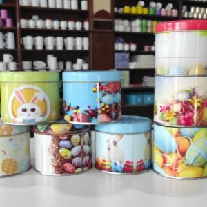Lata con diseño Pascua 7 x 8 [SKU: 002031]