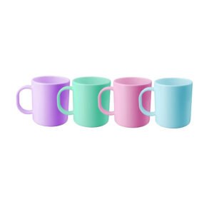 Taza plastica pastel 330ml